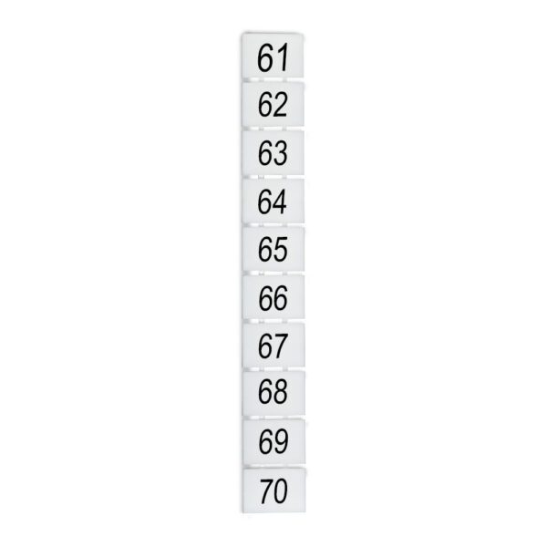 DEG.ZB8-V-61-70 MARCADOR P/ BORNERA ZB8, VERTICAL DEL 61-70, DEGSON