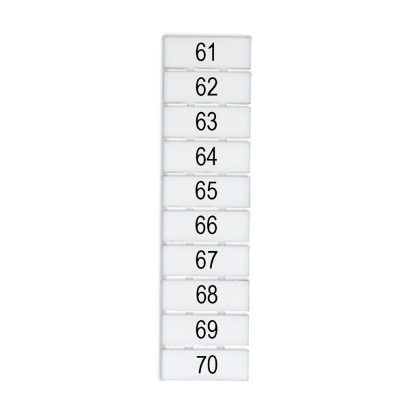 DEG.ZB5-V-61-70 MARCADOR P/ BORNERA ZB5, VERTICAL DEL 61-70, DEGSON