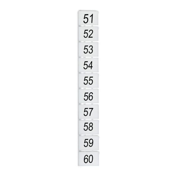 DEG.ZB8-V-51-60 MARCADOR P/ BORNERA ZB8, VERTICAL DEL 51-60, DEGSON