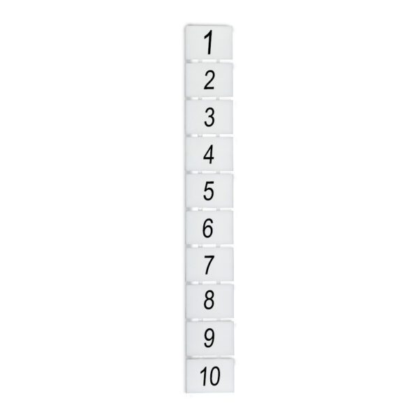 DEG.ZB8-V-1-10 MARCADOR P/ BORNERA ZB8, VERTICAL DEL 1-10, DEGSON