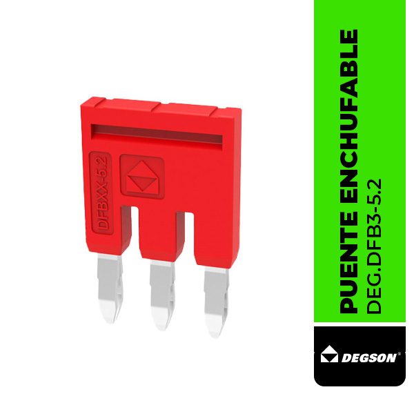 DEG.DFB3-5.2	PUENTE ENCHUFABLE CENTRAL DFB3-5.2, PARA BORNERA DS2.5, 3 POLOS, DEGSON