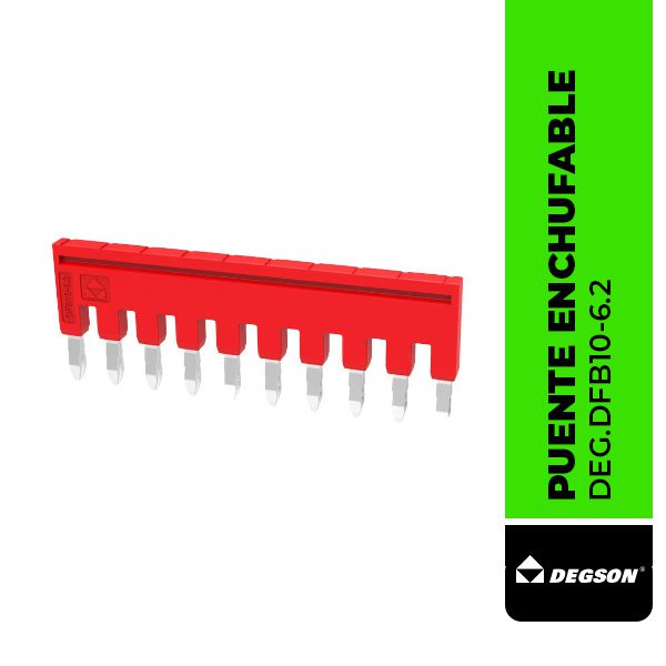 DEG.DFB10-6.2 PUENTE ENCHUFABLE CENTRAL DFB10-6.2, PARA BORNERA DS4, 10 POLOS, DEGSON
