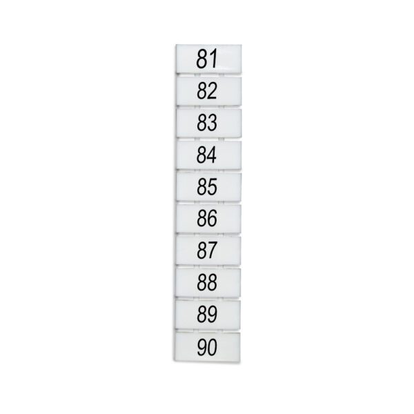 DEG.ZB6-V-81-90 MARCADOR P/ BORNERA ZB6, VERTICAL DEL 81-90, DEGSON