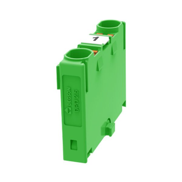 DEG.DPD2.5-02P-GR DPD2.5, BLOQUE DE 2 POLOS, COLOR VERDE, DEGSON