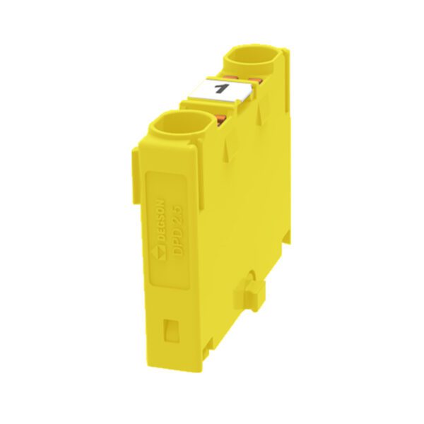 DEG.DPD2.5-02P-YW DPD2.5, BLOQUE DE 2 POLOS, COLOR AMARILLO, DEGSON