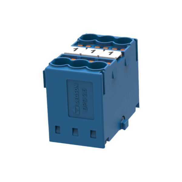 DEG.DPD2.5-06P-BU DPD2.5, BLOQUE DE 6 POLOS, COLOR AZUL, DEGSON