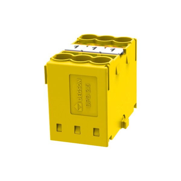 DEG.DPD2.5-06P-YW DPD2.5, BLOQUE DE 6 POLOS, COLOR AMARILLO, DEGSON