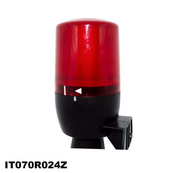 IT070R024Z BALIZA GIRATORIA MULTIFUNCIONAL Ø70, C/ BUZZER, ROJO, 12-24V AC/DC