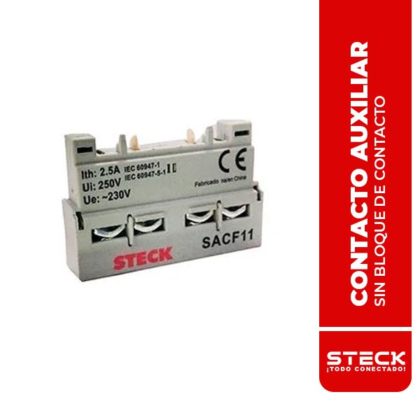 STECK.SACF11 CONTACTO AUXILIAR FRONTAL 1NA+1NC P/GUARDAMOTOR FRAME 32
