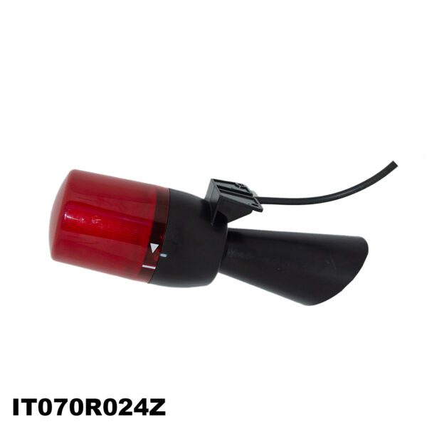 IT070R024Z BALIZA GIRATORIA MULTIFUNCIONAL Ø70, C/ BUZZER, ROJO, 12-24V AC/DC - Imagen 2