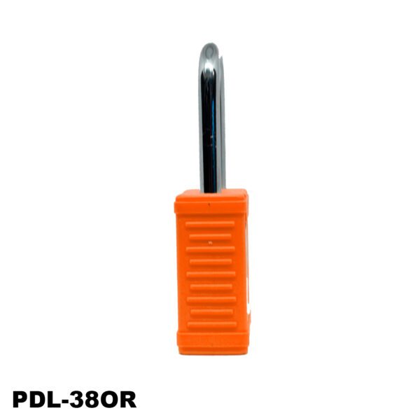 LM.PDL-38OR104 CANDADO DE SEGURIDAD NO AISLADO, 1 1/2", 2 LLAVES, COLOR NARANJA, MARCA LOTO MASTER - Imagen 2