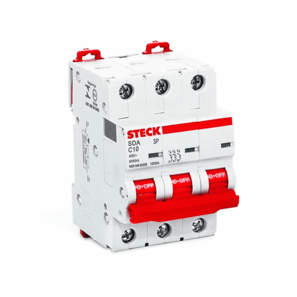 STECK.SDA63C10 INTERRUPTOR TERMOMAGNETICO SDA 3x10A 10kA@415V 20kA@220V