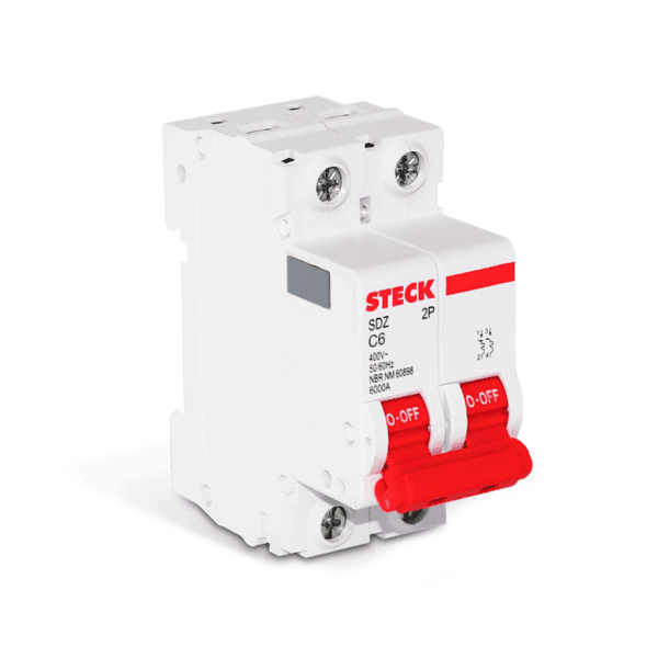 STECK.SDZD62C06 INTERRUPTOR TERMOMAGNETICO BIPOLAR SDZ 2x6A 6kA@415V 10kA@220V