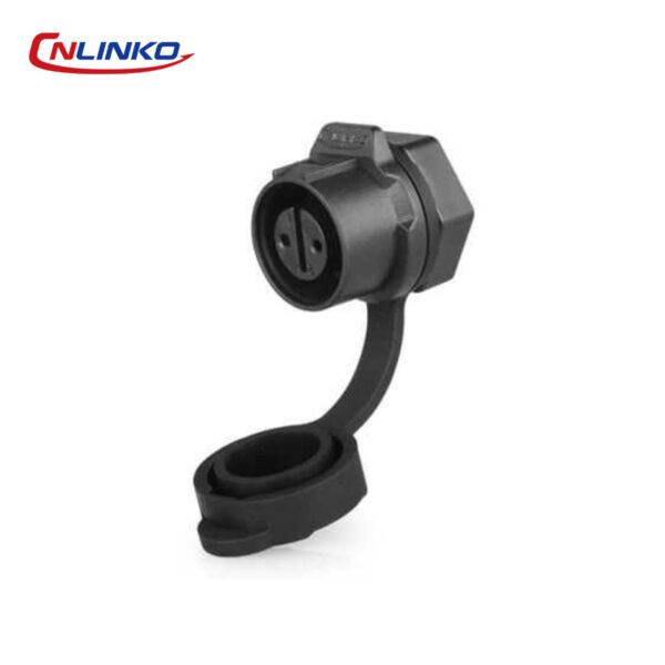 CONECTOR HEMBRA 2 PIN, M12, MONTAJE EN PANEL, REDONDO, SERIE LP-12, IP67, CNLINKO