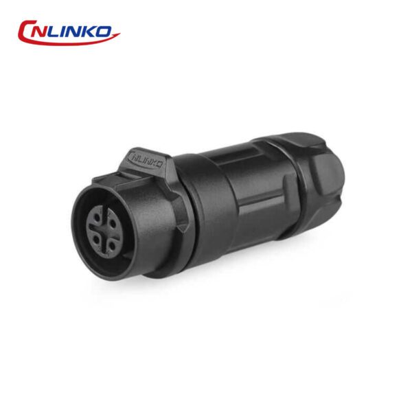 CONECTOR HEMBRA 4 PIN, M12, SERIE LP-12, IP67, CNLINKO