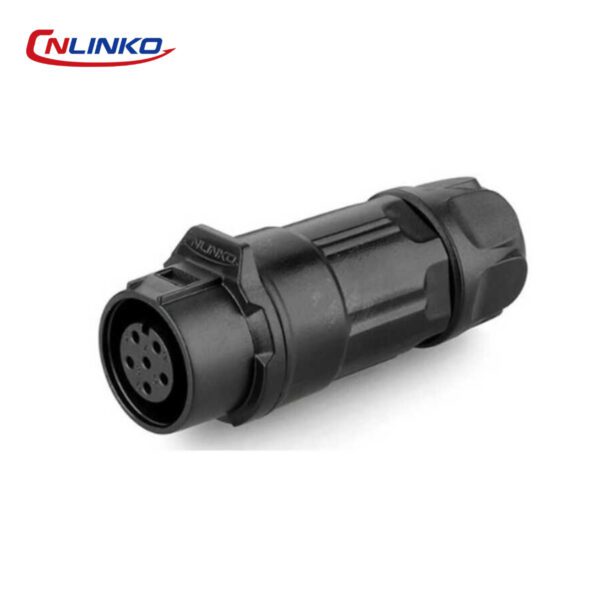 CONECTOR HEMBRA 6 PIN, M12, SERIE LP-12, IP67, CNLINKO