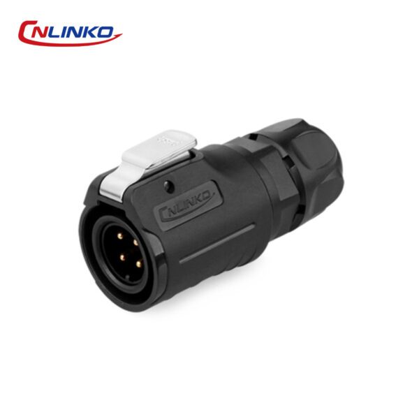 CONECTOR MACHO 4 PIN, M16, SERIE LP-16, IP67, CNLINKO