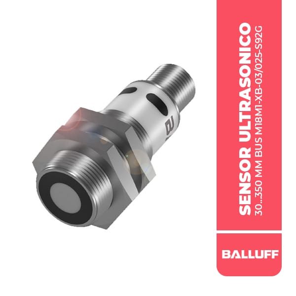 BUS002C SENSOR ULTRASONICO 30...350 MM BUS M18M1-XB-03/025-S92G