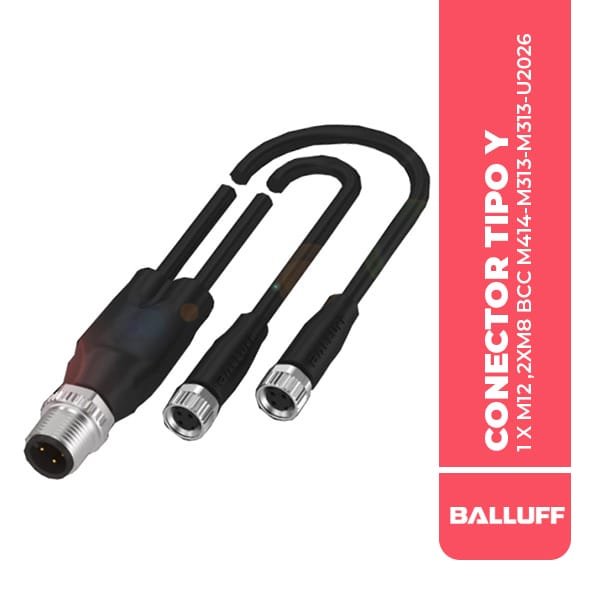 BCC0AFW CONECTOR TIPO Y 1 X M12 ,2XM8 BCC M414-M313-M313-U2026-006