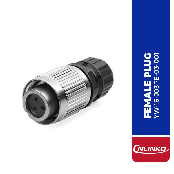 YW-16-J03PE-03-001 3PIN FEMALE PLUG