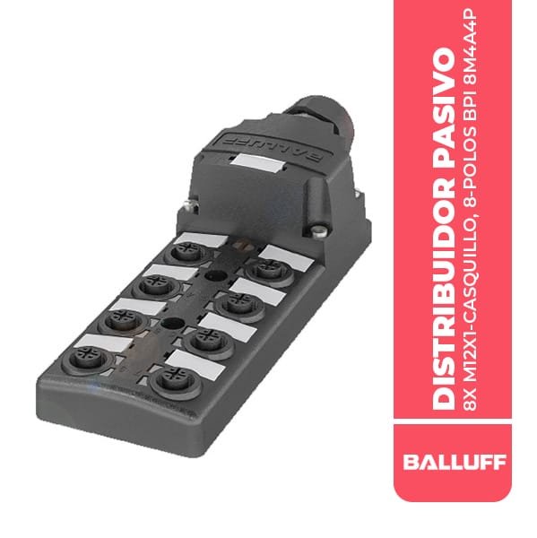 BPI007J DISTRIBUIDOR PASIVO 8X M12X1-CASQUILLO, 8-POLOS BPI 8M4A4P-2K-00-TPSE