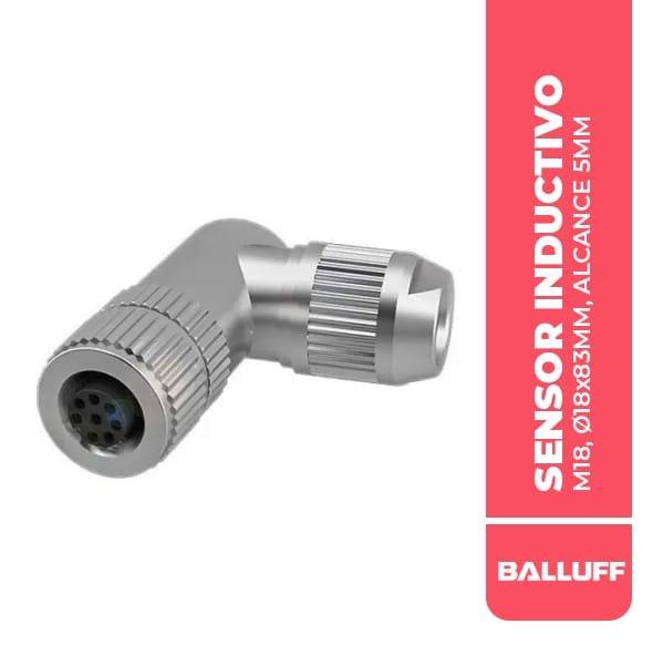 BES015N SENSOR INDUCTIVO, M18, Ø18x83MM, ALCANCE 5MM, CONECTOR M12 4P, RASANTE, PNP NA/NC, 500HZ, 10-30VDC, IP68, BALLUFF