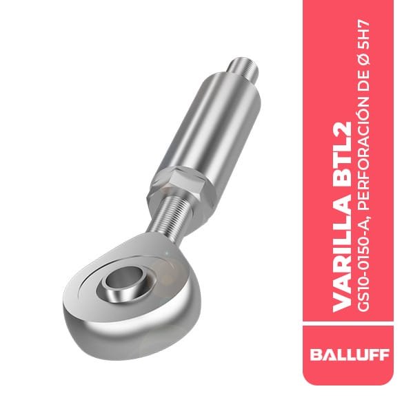 BAM00Z8 VARILLA BTL2-GS10-0150-A, PERFORACIÓN DE Ø 5H7/CONECTOR MACHO M5X0.