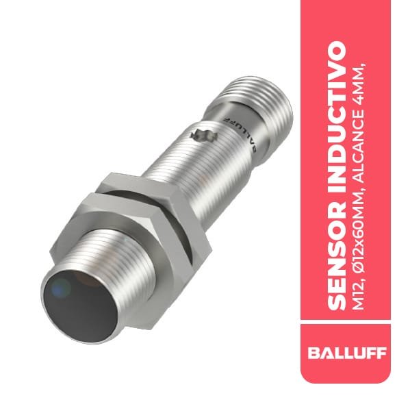 BES05ZL SENSOR INDUCTIVO M12, Ø12x60MM, ALCANCE 4MM, CONECTOR 1/2"-20 UNF-2A 3P, RASANTE, NA, 10-300VDC/20-265VAC, IP67
