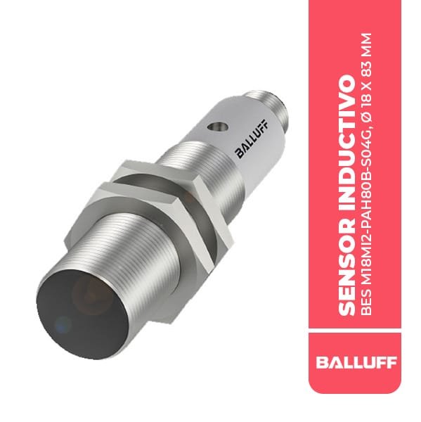 BES0495 SENSOR INDUCTIVO, BES M18MI2-PAH80B-S04G, Ø 18 X 83 MM, 8MM, RASANTE, PNP N/O,N/C, 4P, 1000HZ, 10….55VDC,IP68