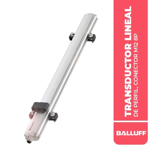 BTL0LR4 TRANSDUCTOR LINEAL DE PERFIL, CONECTOR M12 8P, SALIDA DE CORRIENTE ANALOGICA 4-20MA, RANGO 300MM, IP67