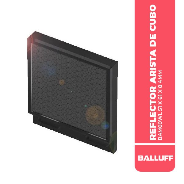 BAM00WL REFLECTOR 51 X 61 X 8 MM ARISTA DE CUBO 4MM