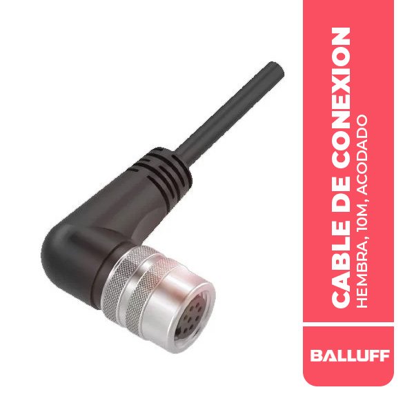 BCC010H CABLE DE CONEXION, M16x0.75 HEMBRA, 10M, ACODADO, 8P, 8 CONDUCTORES, IP67