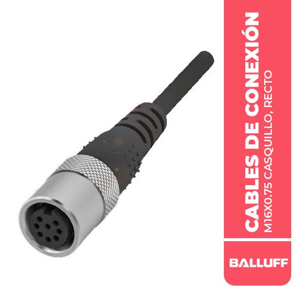 BCC0L23 CABLES DE CONEXIÓN, BCC S518-0000-1Y-133-PS0825-150, M16X0.75 CASQUILLO, RECTO, 8- POLOS