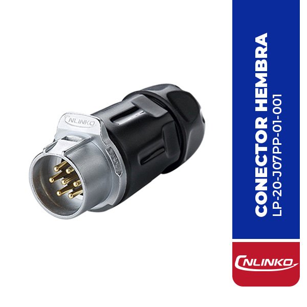 LP-20-J07PP-01-001 CONECTOR HEMBRA 7 PIN, M20, SERIE LP-20, IP67