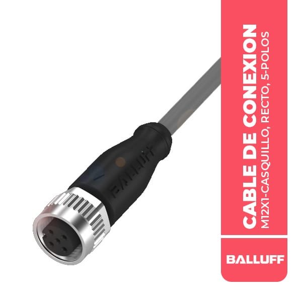 BCC0368 CABLE DE CONEXION M12X1-CASQUILLO, RECTO, 5-POLOS, A-CODIFICADO , 5 M, BCC M415-0000-1A-003-VX8434-050