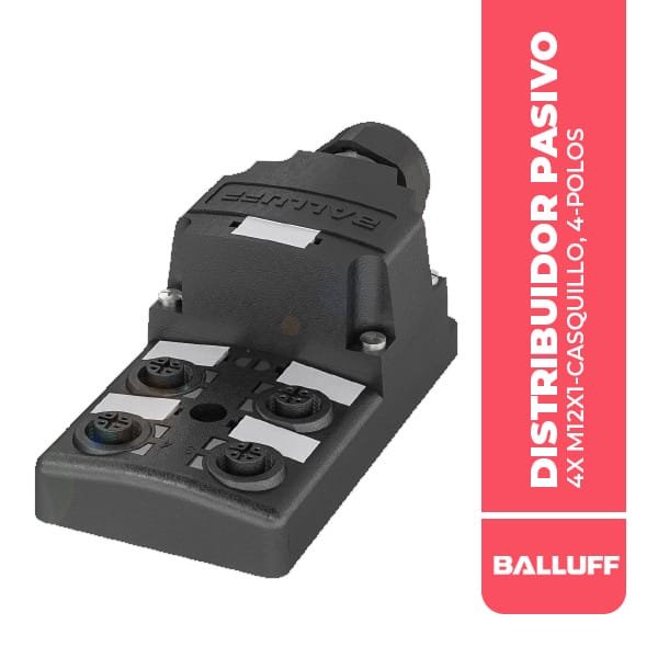 BPI007L DISTRIBUIDOR PASIVO 4X M12X1-CASQUILLO, 4-POLOS BPI 4M4A4P-2K-00-TPS9