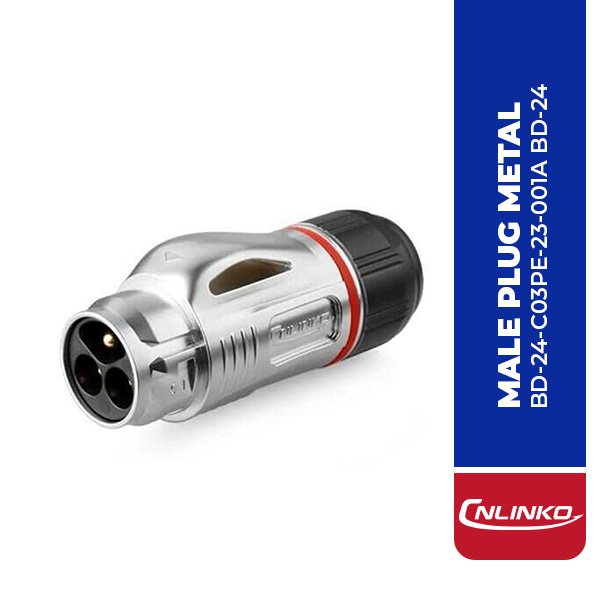 BD-24-C03PE-23-001A BD-24 3PIN MALE PLUG METAL