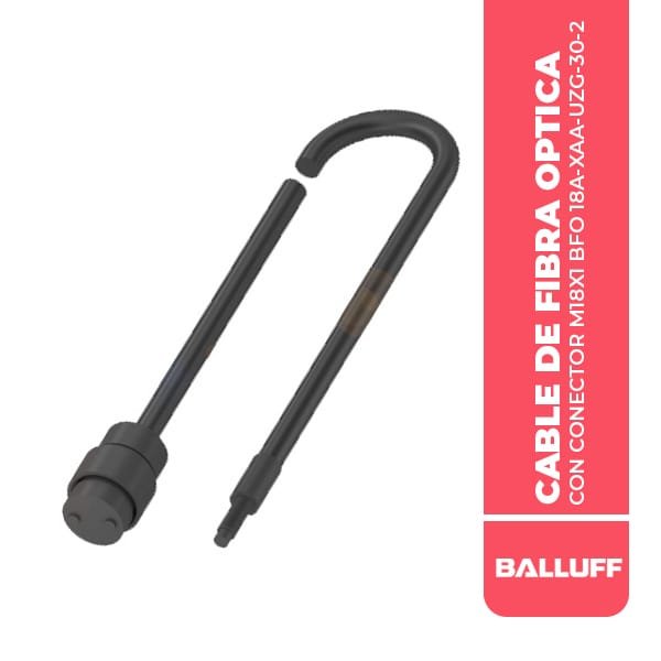 BFO002R CABLE DE FIBRA OPTICA CON CONECTOR M18X1 BFO 18A-XAA-UZG-30-2