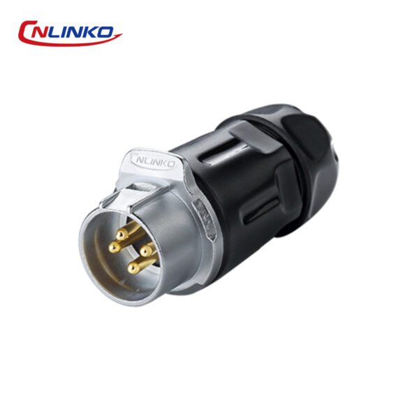 LP-20-C04PP-01-001 CONECTOR MACHO 4 PIN, M20, SERIE LP-20, IP67, COMPATIBLE CON LP-20-J04PE-01-021
