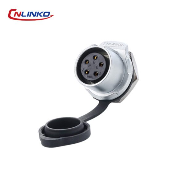 CNLK.LP-20-C05SX-03-101 CONECTOR MACHO 5 PIN, M20, MONTAJE EN PANEL, REDONDO, SERIE LP-20, IP67