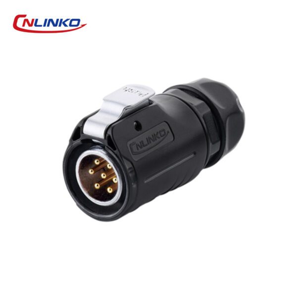 LP-20-C07SX-03-101 CONECTOR MACHO 7 PIN, M20, MONTAJE EN PANEL, REDONDO, SERIE LP-20, IP67