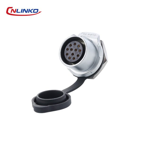 LP-20-C12SX-03-101 CONECTOR MACHO 12 PIN, M20, MONTAJE EN PANEL, REDONDO, SERIE LP-20, IP67