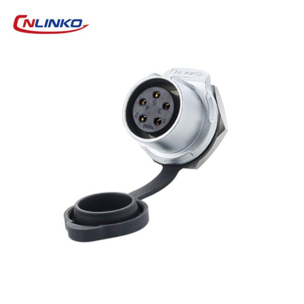 LP-20-J05SX-03-101 CONECTOR HEMBRA 5 PIN, M20, MONTAJE EN PANEL, REDONDO, SERIE LP-20, IP67