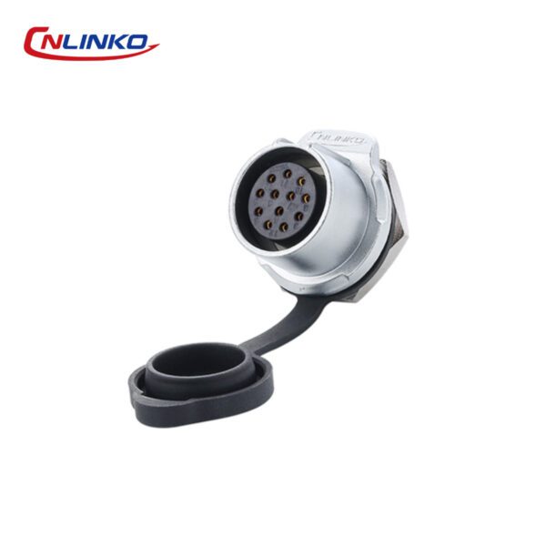 LP-20-J12SX-03-101 CONECTOR HEMBRA 12 PIN, M20, MONTAJE EN PANEL, REDONDO, SERIE LP-20, IP67