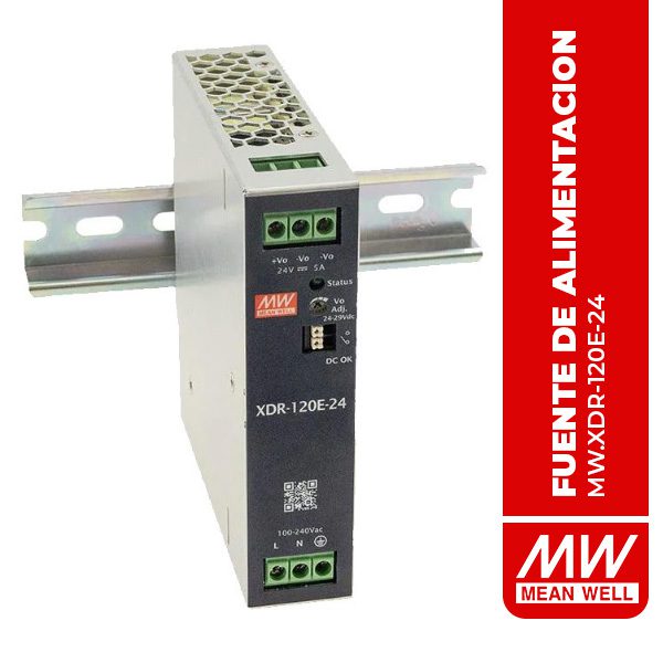 XDR-120E-24 FUENTE DE ALIMENTACION XDR, ENTRADA: 85-264VAC