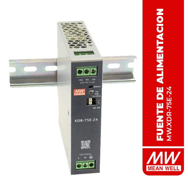 XDR-75E-24 FUENTE DE ALIMENTACION XDR, ENTRADA: 85-264VAC