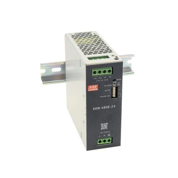 XDR-480E-24 FUENTE DE ALIMENTACION XDR, ENTRADA: 85-264VAC, SALIDA: 24VDC / 20A (480W)