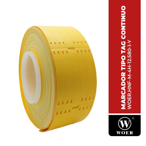 WOER.HNF-M-4H-12.580-1-Y MARCADOR TIPO TAG CONTINUO 12.5X80MM