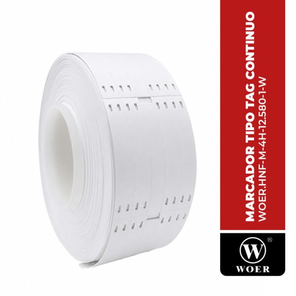 HNF-M-4H-12.580-1-W MARCADOR TIPO TAG CONTINUO 12.5X80 MM