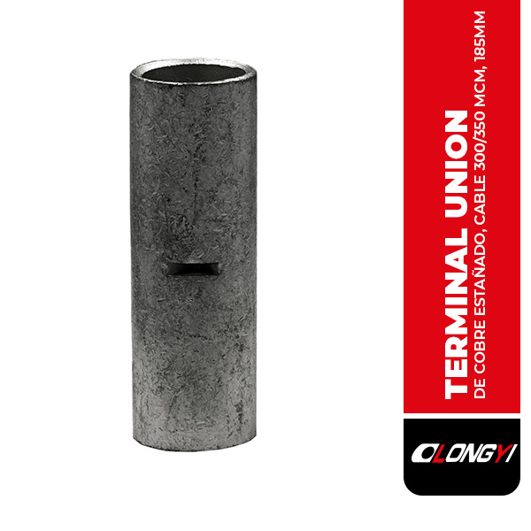 B-L185 TERMINAL UNION DE COBRE ESTAÑADO, CABLE 300/350 MCM, 185MM